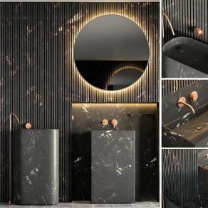 现代立式台盆 洗手台